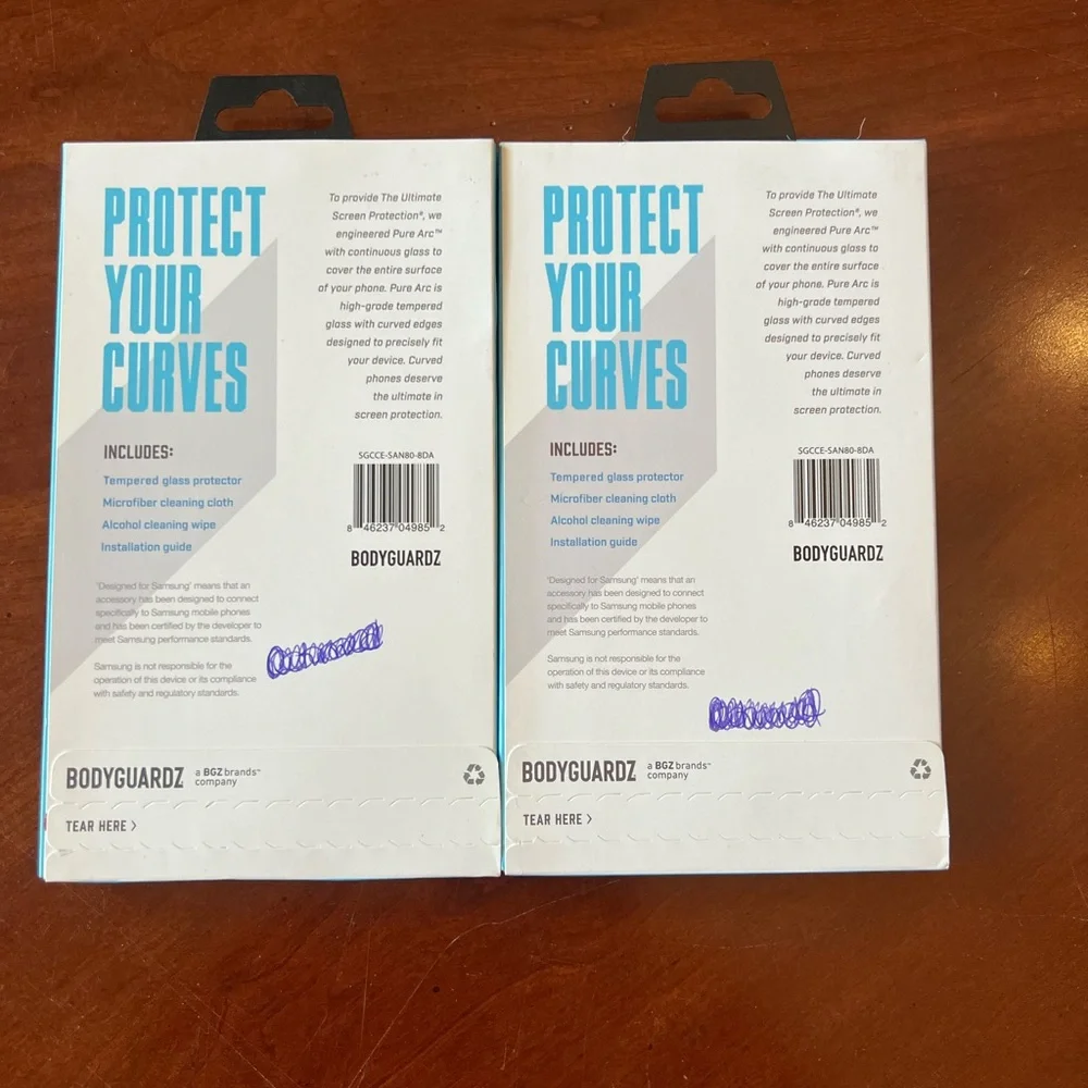 Bodyguardz Pure Arc Galaxy Note 8 Screen Protector 2 protectors New